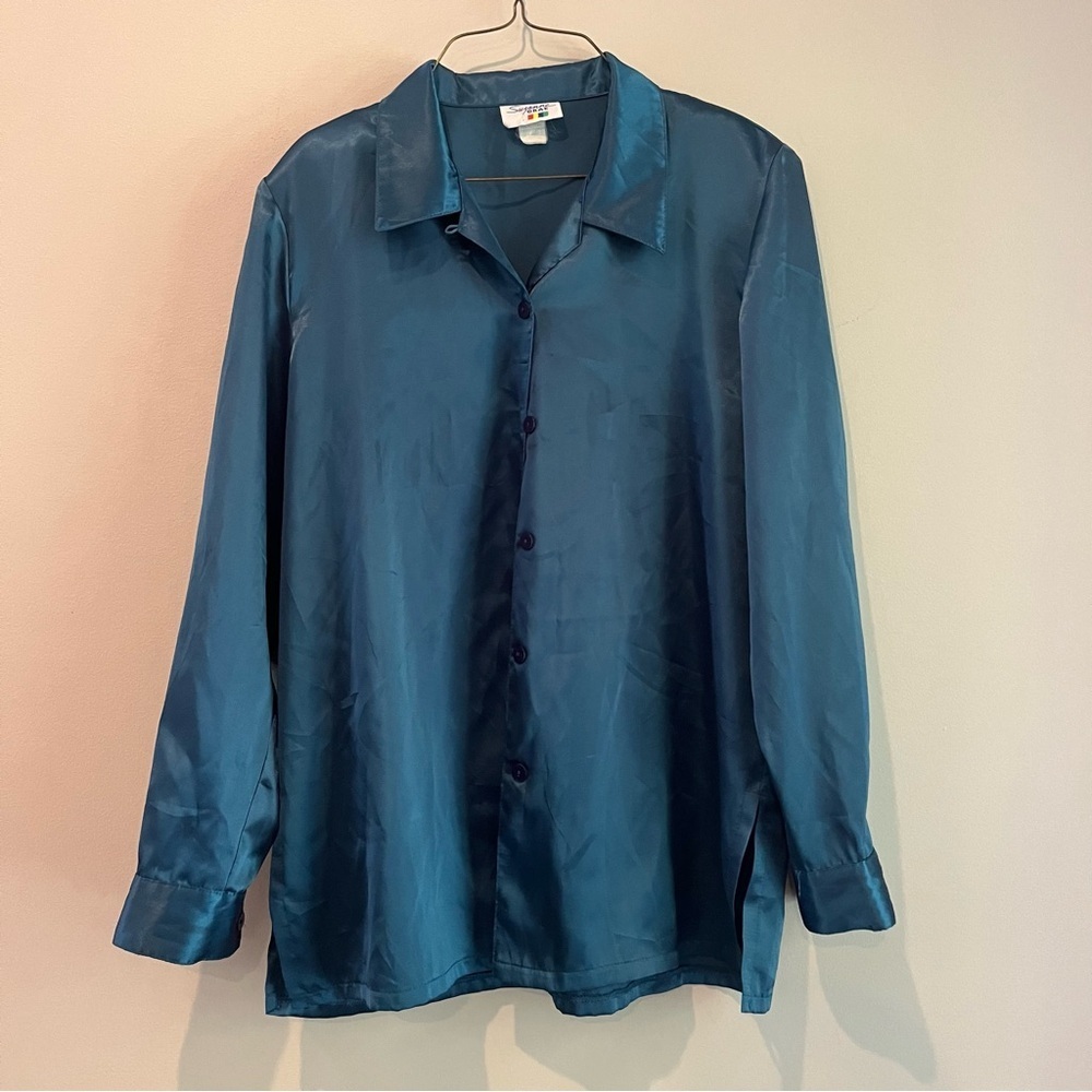 Women size 12 blouse button up bundle of 2 long sleeve casual work office shirt - Picture 7 of 10